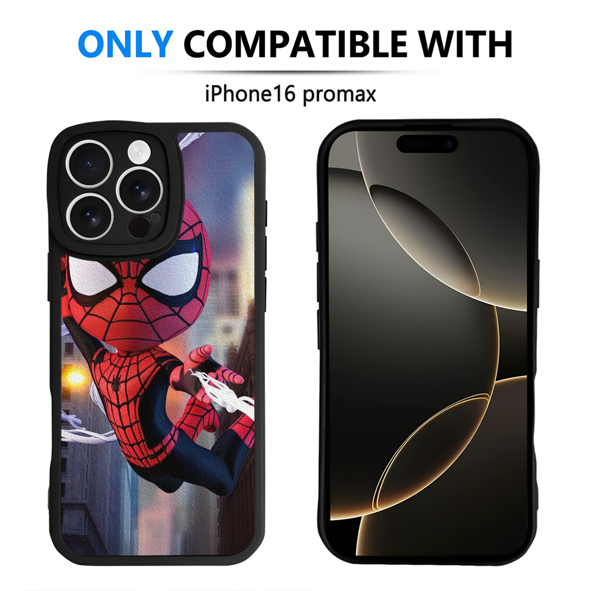 Spider Man スパイダーマン 【iPhone 16シリーズ対応】シリコンスマホケース（レザー調） 材質：シリコン